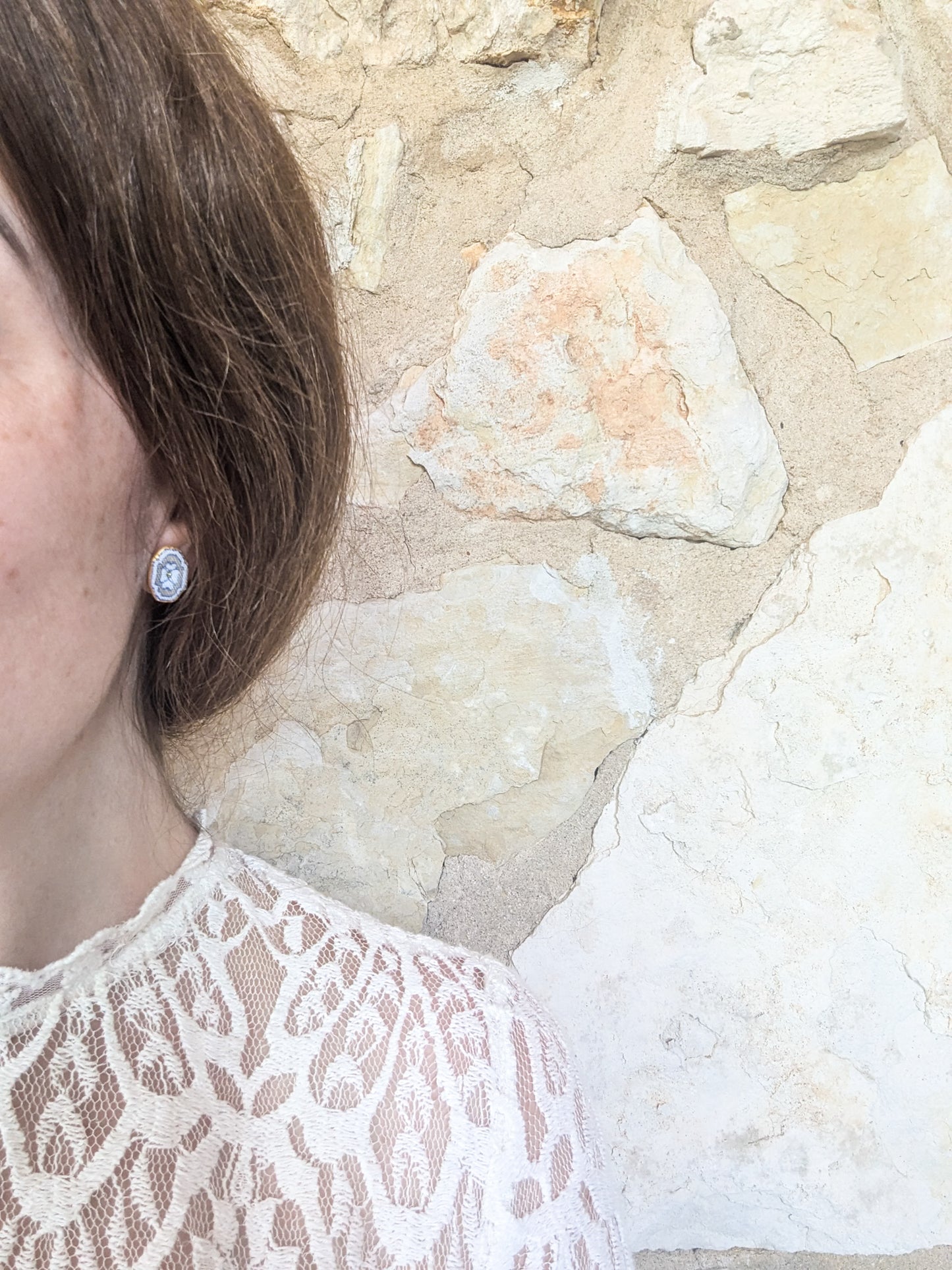 Henrietta Stud Earring - Taupe