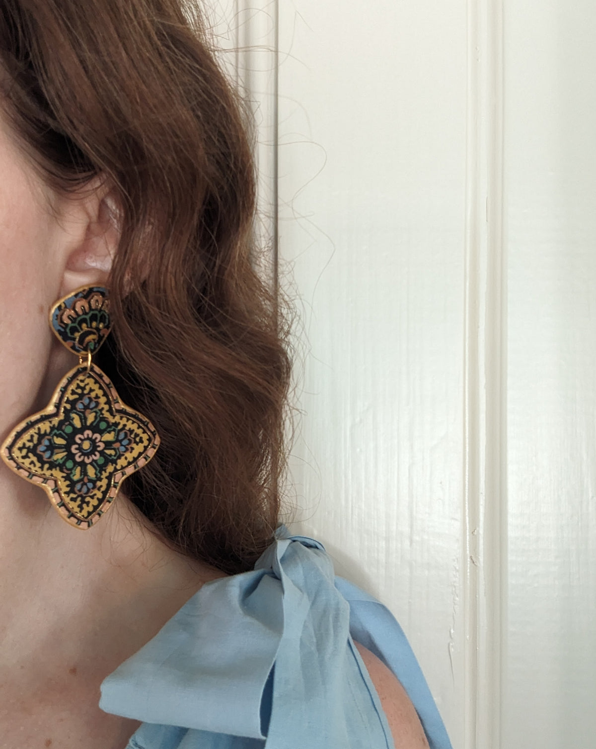 Monica Statement Earring - Yellow
