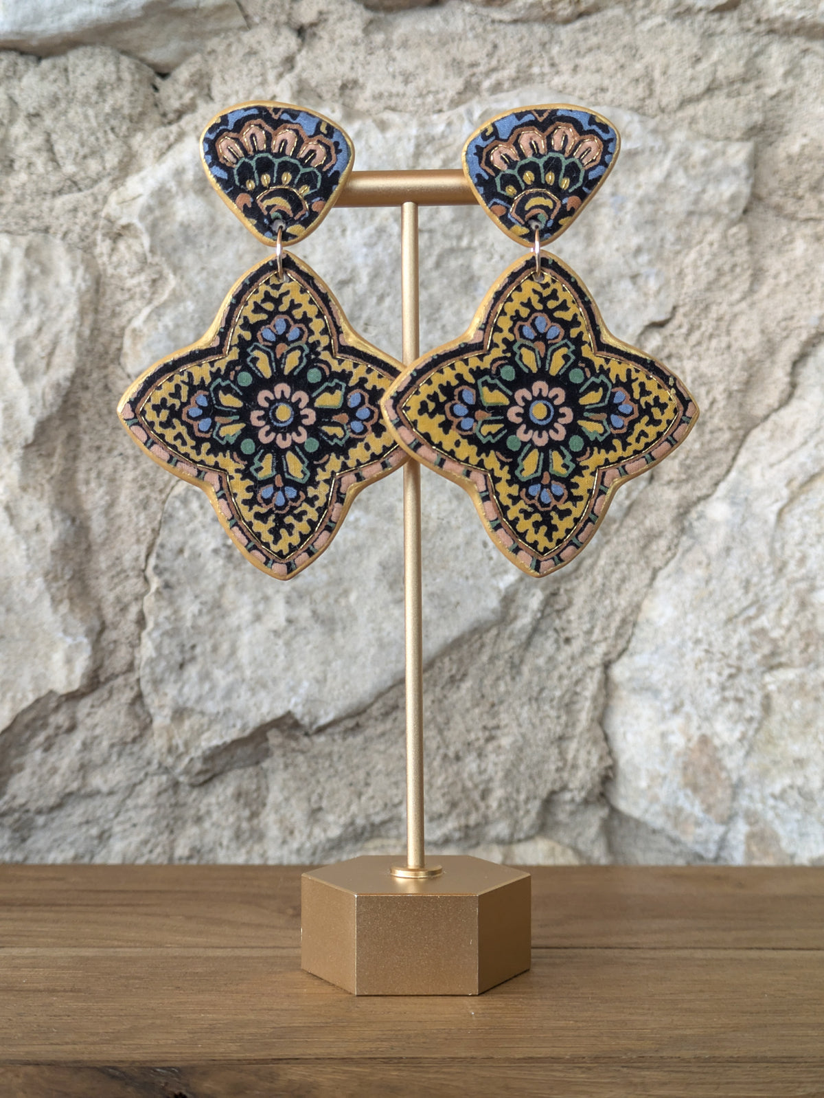 Monica Statement Earring - Yellow