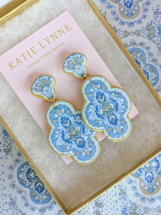 Henrietta Statement Earring - Light Blue