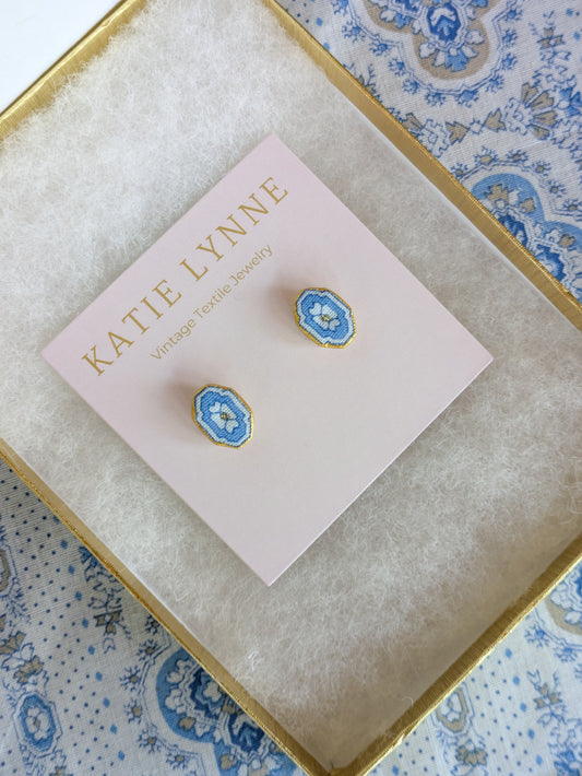 Henrietta Stud Earring - Light Blue