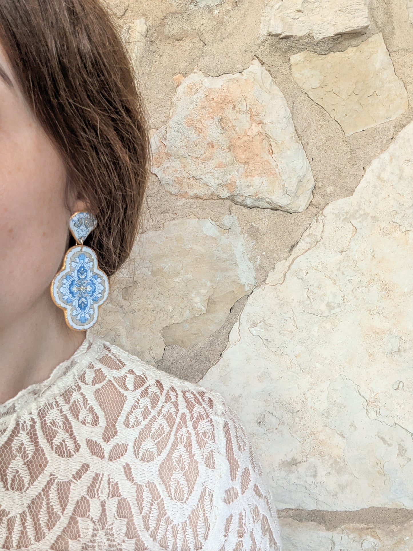 Henrietta Statement Earring - Taupe